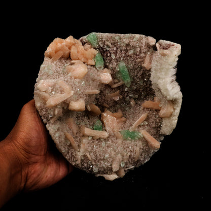 Green Apophyllite Cube with Stilbite and Chalcedony Natural Mineral Specimen # B 5322 Apophyllite Superb Minerals 