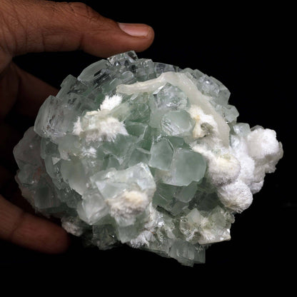 Green Apophyllite Disco Ball with Stilbite, Mordenite Natural Mineral …  https://www.superbminerals.us/products/green-apophyllite-disco-ball-with-stilbite-mordenite-natural-mineral-specimen-b-4389  Features:Stunning clusters of glassy, gemmy, bi-colored, tetragonal apophyllite crystals are artistically centered on creamy stilbite crystals & Mordenite on this outstanding large specimen from Ahmadnagar. The crystals have rich mint-green bodies and limpid colorless terminations. The fantastic "disco ball" 