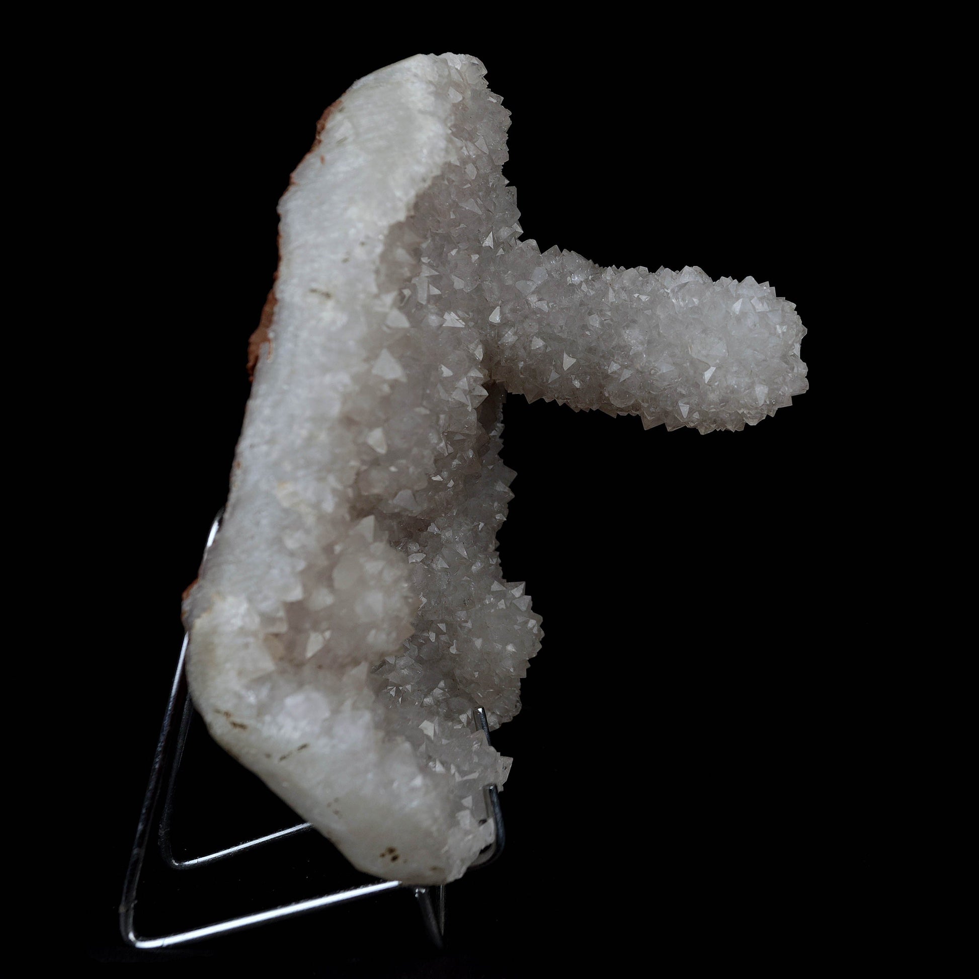 MM Quartz Sparkling Stalactite Natural Mineral Specimen # B 4257  https://www.superbminerals.us/products/mm-quartz-sparkling-stalactite-natural-mineral-specimen-b-4257  Features:A very aesthetic specimen of transparent clear&nbsp; Quartz crystals completely covering all sides of a&nbsp; high stalactites as well as two smaller adjoining stalactites, making for great symmetry. A beautiful showy piece in excellent condition.Primary Mineral(s): MM Quartz