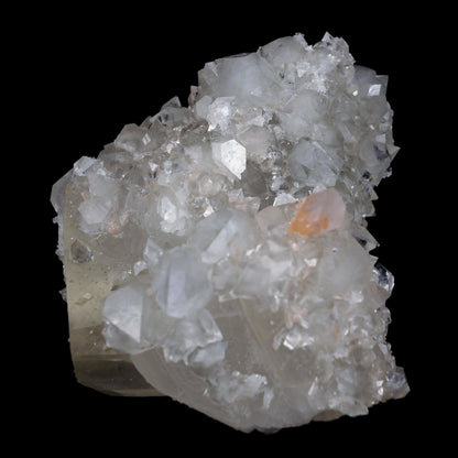 Pseudo Calcite with Apophyllite Natural Mineral Specimen # B 4632  https://www.superbminerals.us/products/pseudo-calcite-with-apophyllite-natural-mineral-specimen-b-4632  Features: Truly exceptional combination piece with with one of the finest Indian Calcites, lustrous Apophyllite. The centerpiece Calcite is a stunning on the front edge, with superb luster and excellent gemminess. The front edge is also the main twinning plane. What makes the Calcite itself even more exceptional 